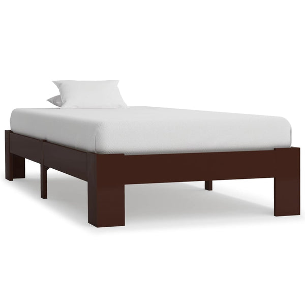 Tummanruskea sängynrunko Minea 90x200cm (mänty)
