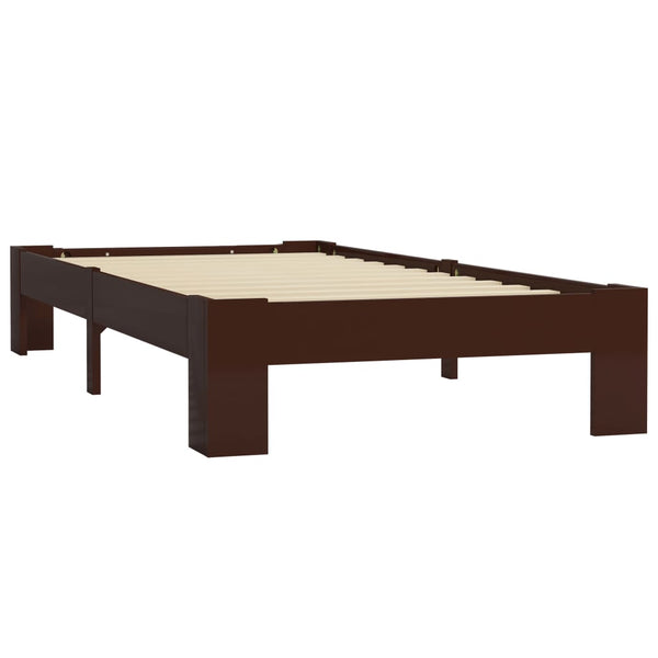 Tummanruskea sängynrunko Minea 90x200cm (mänty)