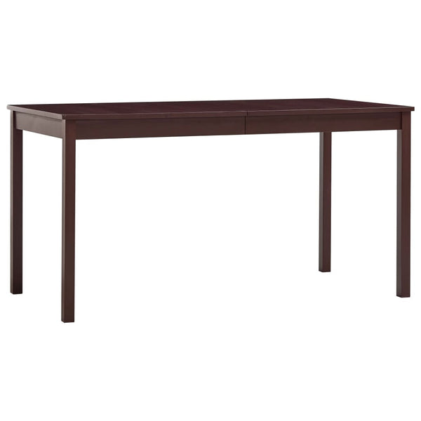 Dunkelbrauner Esstisch Miadora 140x70x73cm (Kiefer)