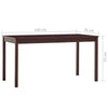 Dunkelbrauner Esstisch Miadora 140x70x73cm (Kiefer)