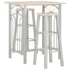 Bar-Set Alesie, 3-teilig (Holz und Stahl)