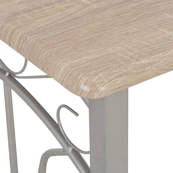 Bar-Set Alesie, 3-teilig (Holz und Stahl)
