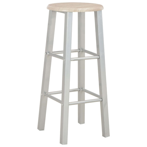 Bar-Set Alesie, 3-teilig (Holz und Stahl)