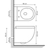 Schwarze wandhängende spülrandlose Toilette Keramik Panteru
