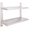 Edelstahl geschichtetes schwimmendes Wandregal Crum 100x30cm