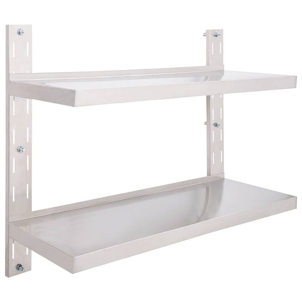 Edelstahl geschichtetes schwimmendes Wandregal Crum 100x30cm