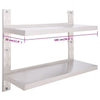 Edelstahl geschichtetes schwimmendes Wandregal Crum 100x30cm