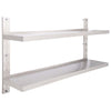 Edelstahl-mehrschichtiger schwebender Wandregal Crum 150x30cm