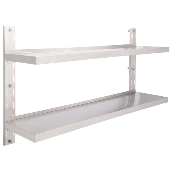 Edelstahl-mehrschichtiger schwebender Wandregal Crum 150x30cm