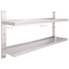 Edelstahl-mehrschichtiger schwebender Wandregal Crum 150x30cm