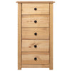 Beistellschrank Ivonne 46x40x89cm (Kiefer, Panama-Serie)