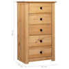 Beistellschrank Ivonne 46x40x89cm (Kiefer, Panama-Serie)
