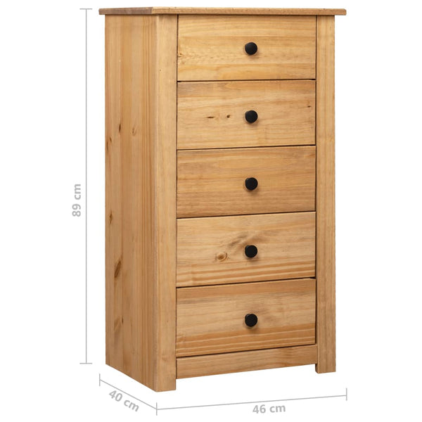 Beistellschrank Ivonne 46x40x89cm (Kiefer, Panama-Serie)