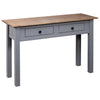 Grauer Konsolentisch Rona 110x40x72cm (Kiefer Panama-Serie)