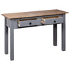 Grauer Konsolentisch Rona 110x40x72cm (Kiefer Panama-Serie)