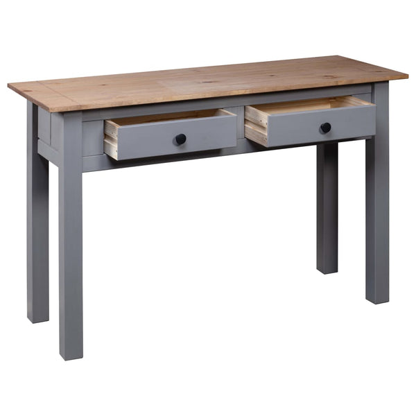 Grauer Konsolentisch Rona 110x40x72cm (Kiefer Panama-Serie)