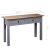 Grauer Konsolentisch Rona 110x40x72cm (Kiefer Panama-Serie)