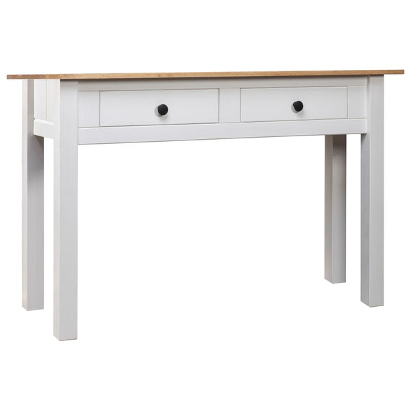 Valkoinen konsolipöytä Rona 110x40x72cm (mänty panama-sarja)