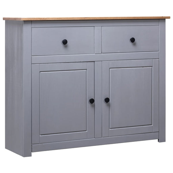 Graues Sideboard Bandy 93x40x80cm (Kiefer, Panama-Serie)