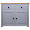 Graues Sideboard Bandy 93x40x80cm (Kiefer, Panama-Serie)
