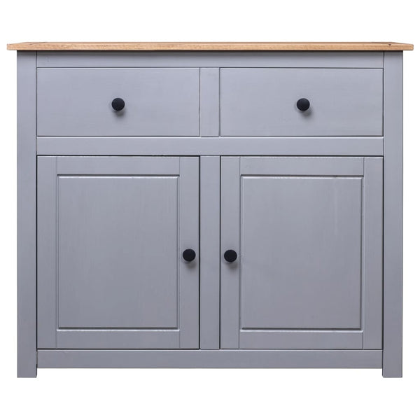Graues Sideboard Bandy 93x40x80cm (Kiefer, Panama-Serie)