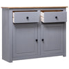 Graues Sideboard Bandy 93x40x80cm (Kiefer, Panama-Serie)