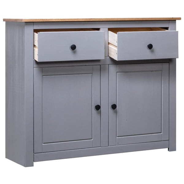 Graues Sideboard Bandy 93x40x80cm (Kiefer, Panama-Serie)