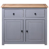 Graues Sideboard Bandy 93x40x80cm (Kiefer, Panama-Serie)