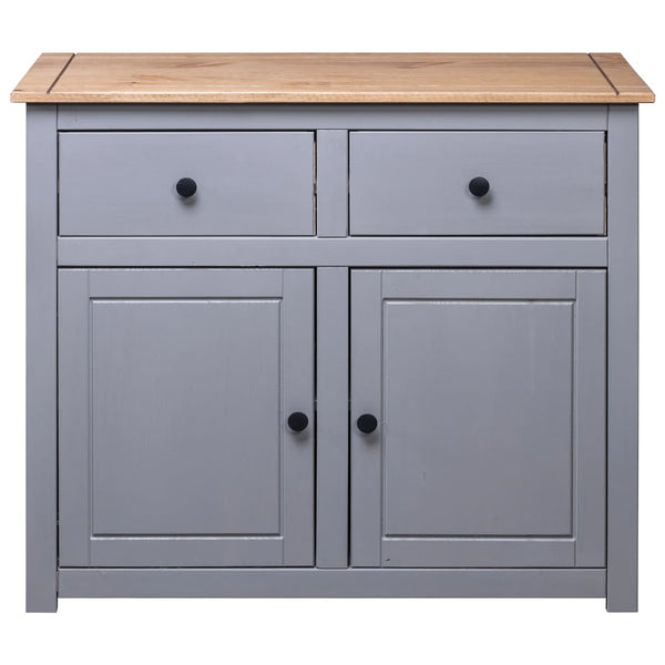 Graues Sideboard Bandy 93x40x80cm (Kiefer, Panama-Serie)