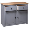 Graues Sideboard Bandy 93x40x80cm (Kiefer, Panama-Serie)