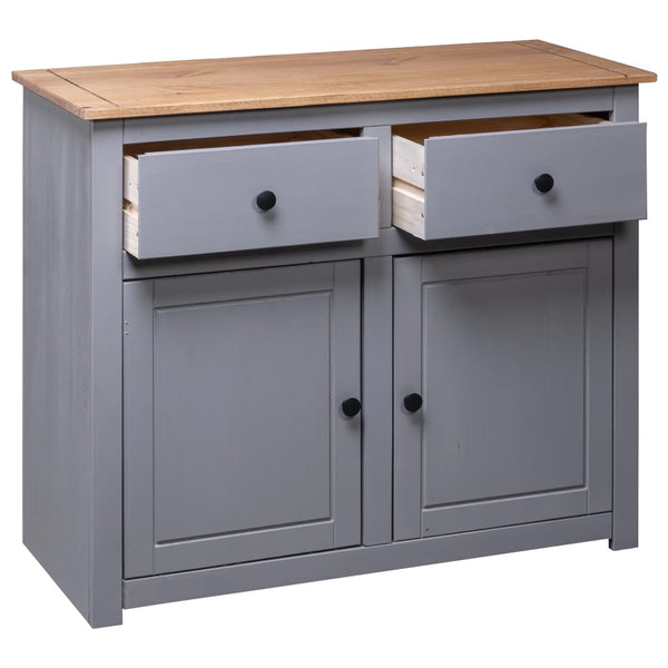 Graues Sideboard Bandy 93x40x80cm (Kiefer, Panama-Serie)