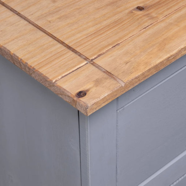 Graues Sideboard Bandy 93x40x80cm (Kiefer, Panama-Serie)
