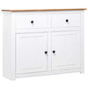 Weißes Sideboard Bandy 93x40x80cm (Kiefer Panama-Serie)