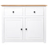 Weißes Sideboard Bandy 93x40x80cm (Kiefer Panama-Serie)