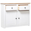 Weißes Sideboard Bandy 93x40x80cm (Kiefer Panama-Serie)