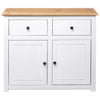 Weißes Sideboard Bandy 93x40x80cm (Kiefer Panama-Serie)