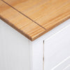Weißes Sideboard Bandy 93x40x80cm (Kiefer Panama-Serie)
