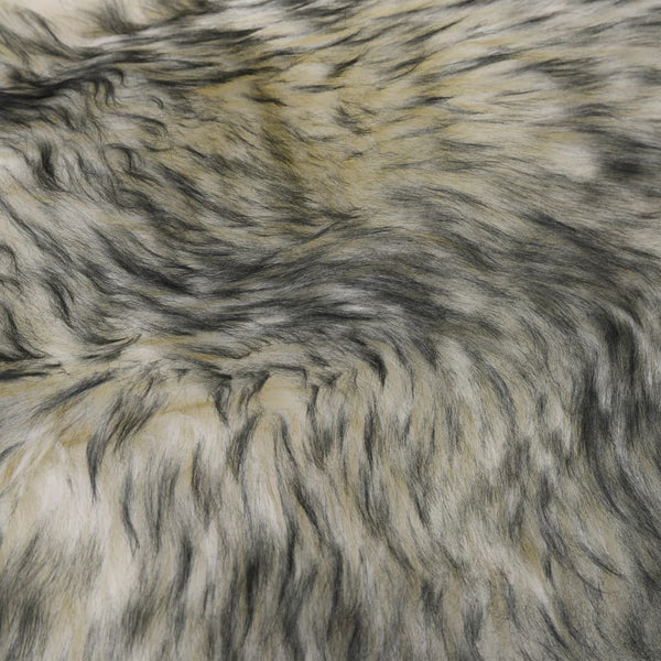 Dunkelgrauer Melange-Lammfellteppich Epraxia 60x180cm