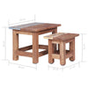 Beistelltisch-Set Ienasescu (2-teilig, Mahagoni)