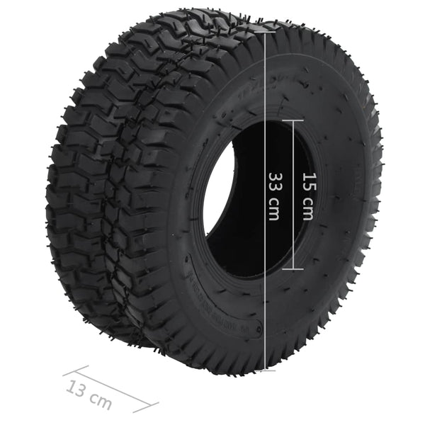 Schubkarrenreifen Angelino 15x6.00-6 (2 Stück 4PR Gummi)