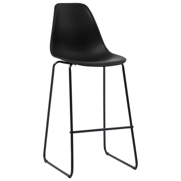 Schwarze Barhocker Doli (4 Stück Kunststoff)