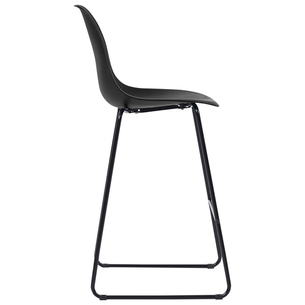 Schwarze Barhocker Doli (4 Stück Kunststoff)