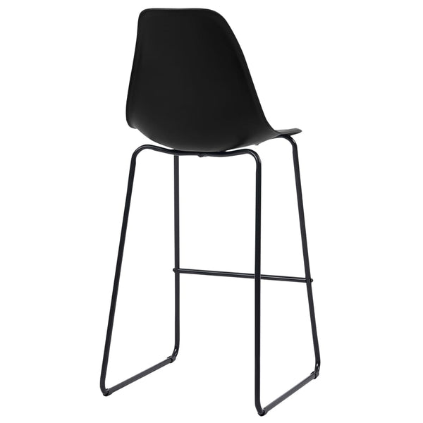 Schwarze Barhocker Doli (4 Stück Kunststoff)