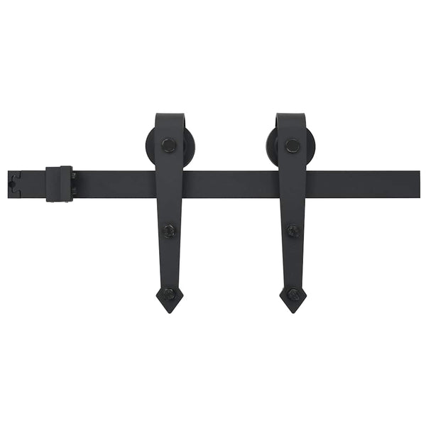 Schwarzes Schiebetürschienen-Set Stahl Curghel 200cm