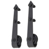 Schwarzes Schiebetürschienen-Set Stahl Curghel 200cm