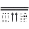 Schwarzes Schiebetürschienen-Set Stahl Curghel 200cm