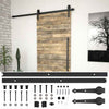 Schwarzes Schiebetürschienen-Set Stahl Curghel 200cm