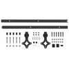 Schiebetürbeschlag-Set in Schwarz aus Stahl Pahonia 183 cm