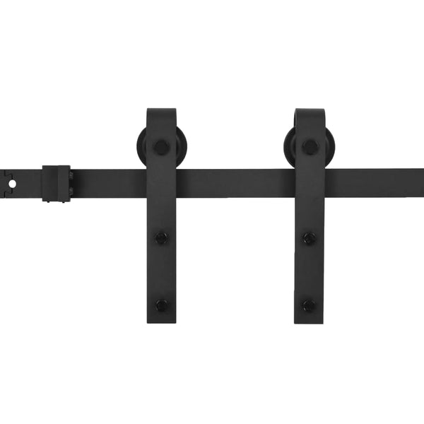 Schwarzes Schiebetürbeschlag-Set Stahl Exevie 200cm