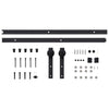 Schwarzes Schiebetürbeschlag-Set Stahl Exevie 200cm